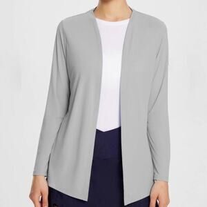 Baleaf long sleeve cardigan top athletic style size extra large grey UPF 50